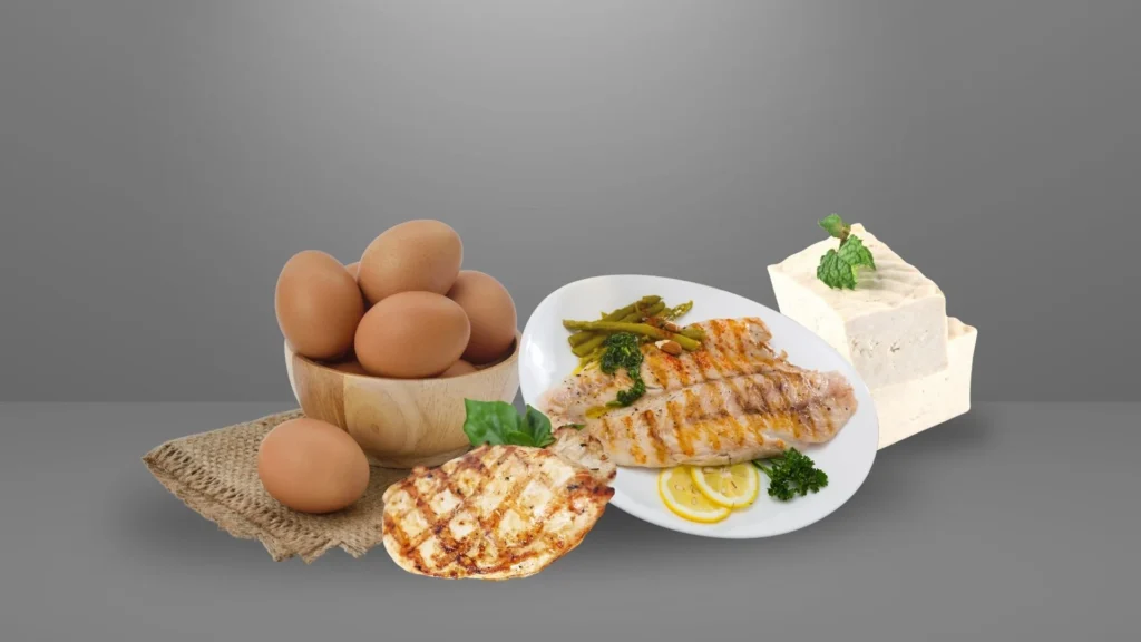 อกไก่ ปลา ไข่ขาว หรือเต้าหู้