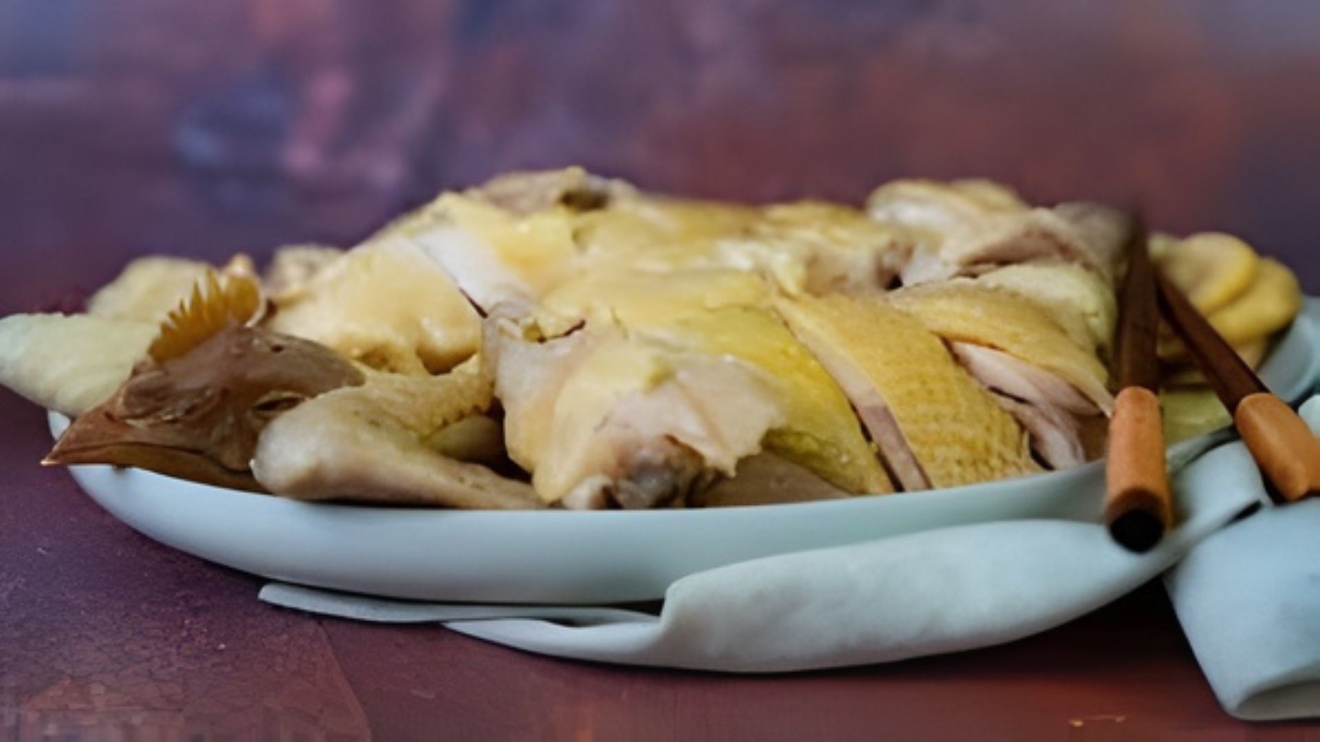 白切鸡 (ไก่ต้มซีอิ๊ว)