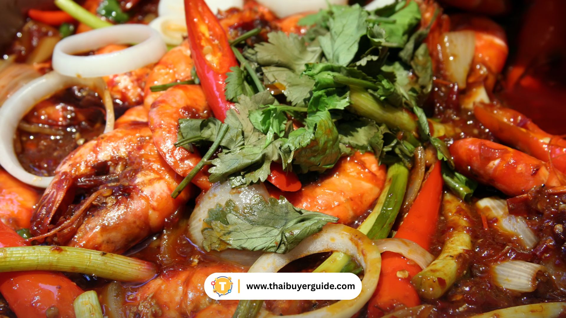 กุ้งแม่น้ำผัดพริกกว่างซี (Spicy River Prawns)