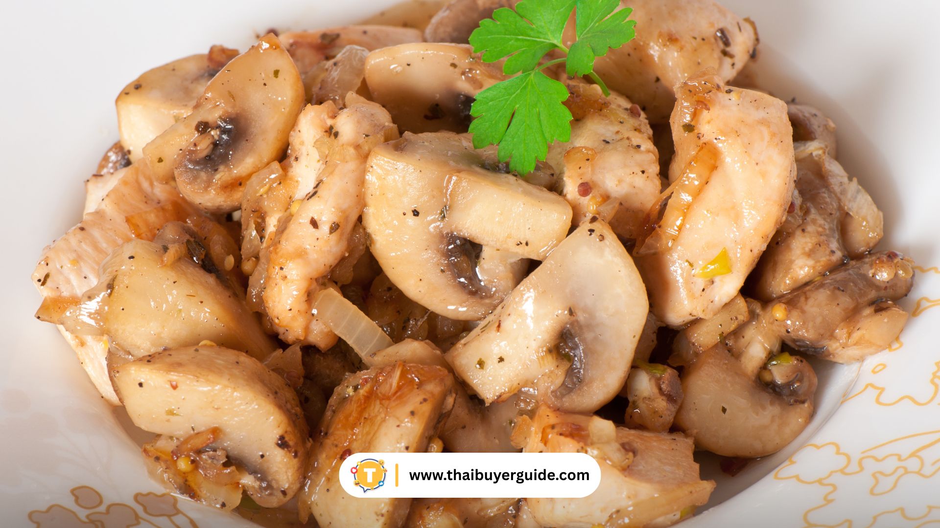 ไก่ผัดเห็ด & สมุนไพรภูเขา (Shan Zhen Tu Ji 山珍土鸡)