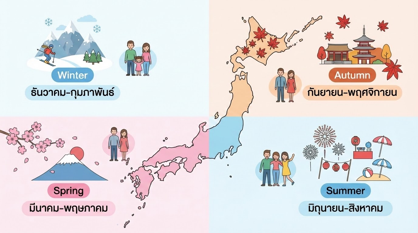 ภาพรวมทัวร์ญี่ปุ่น 2568–2569: ไปช่วงไหนดี เหมาะกับใคร