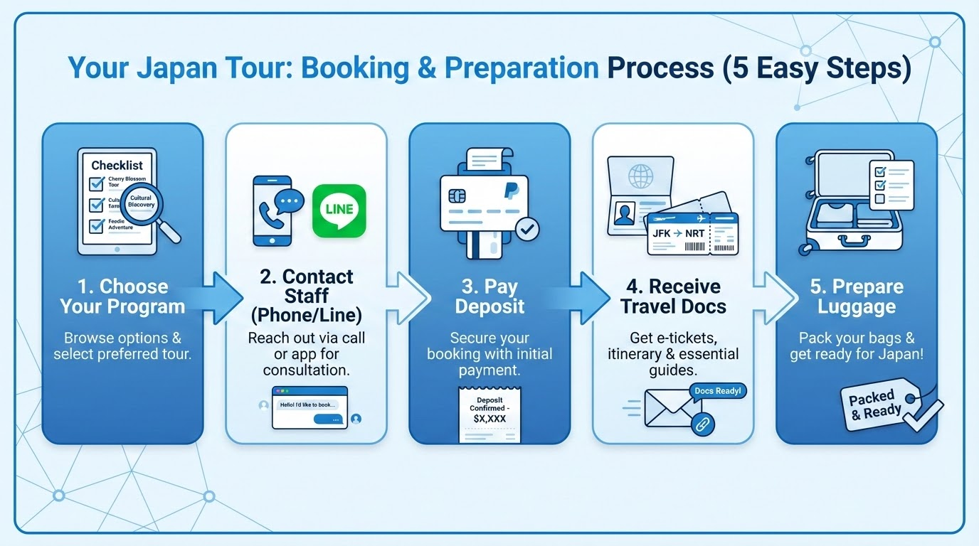 ขั้นตอนการจองทัวร์ญี่ปุ่น สิ่งที่ต้องเตรียมตัว และคำถามที่พบบ่อย (FAQ)